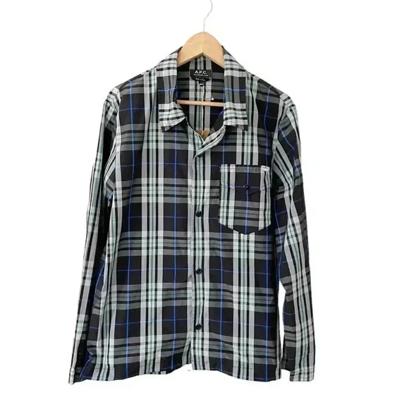 NWT A.P.C. Alfred Check Shirt Jacket Plaid Shacket size Medium - Picture 4 of 12